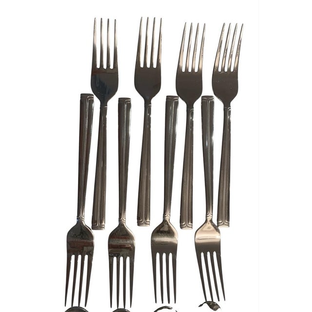 Mikasa Parallels Stainless Flatware Set Sevice for Eight - 40 PCS Plus Divider For Sale - Image 9 of 10