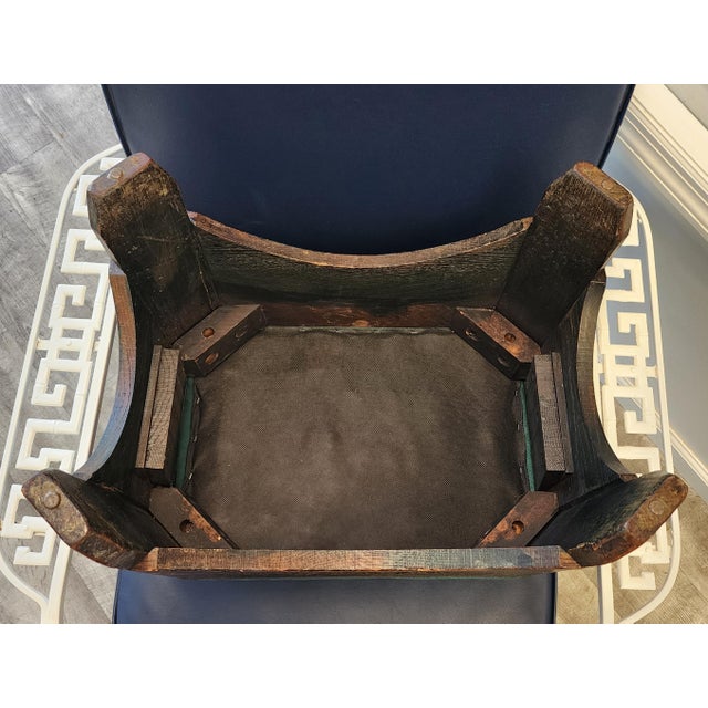Antique 19th Century Carved Oak Footstool Bench For Sale - Image 11 of 11