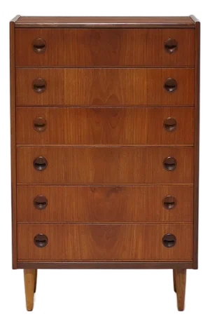 Tall Vintage Danish Teak Chest of Drawers, 1960s