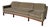 Mid-Century Curved Sofa in Sage Green Graphic Cut Mohair For Sale