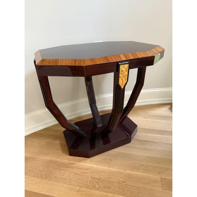 Art Deco 1940s Art Deco Octagonal End Table For Sale - Image 3 of 11
