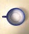 Victorian Cobalt Blue and White Chamber Pot Antique Spatter Rim Pink Rose Floral Cachepot Planter Jardiniere For Sale In Savannah - Image 6 of 7