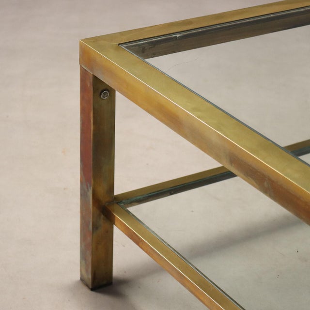 Vintage Glass Coffee Table, 1970s For Sale - Image 3 of 9
