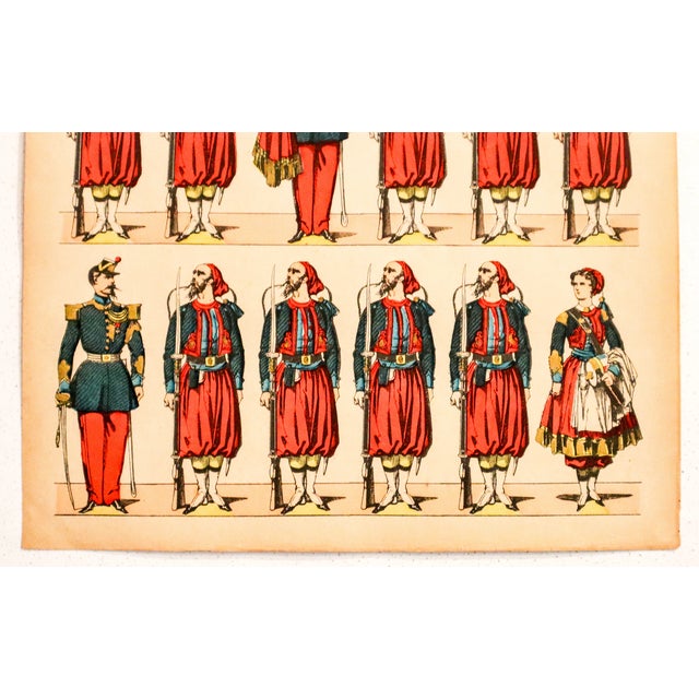 French 1880s - 1890s French Military Print - Imagerie d'Épinal #78 - Armée Française, Zouaves Regular Price For Sale - Image 3 of 3