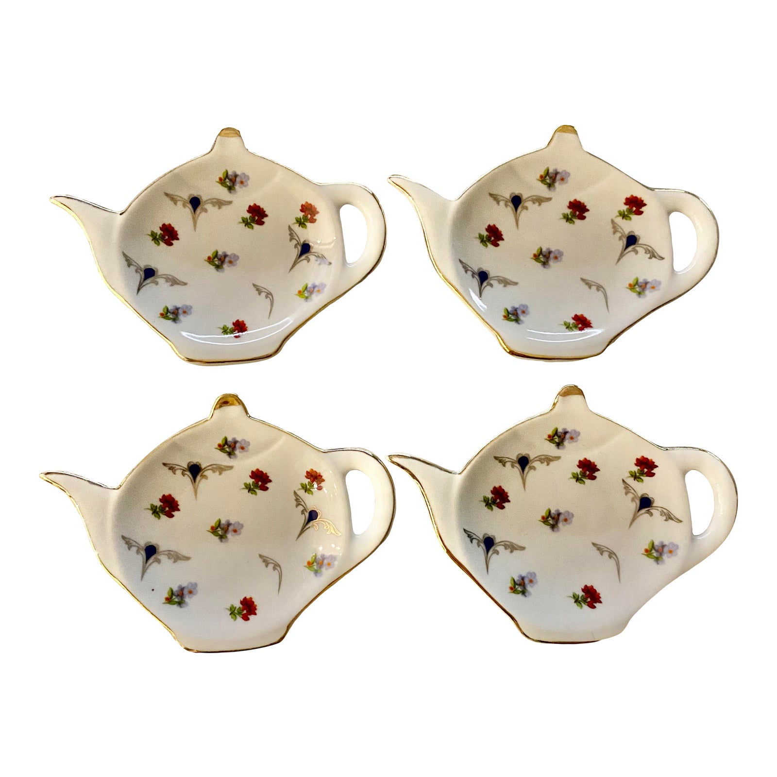 Teapot Shaped Tea Bag Dish S/4 Chairish