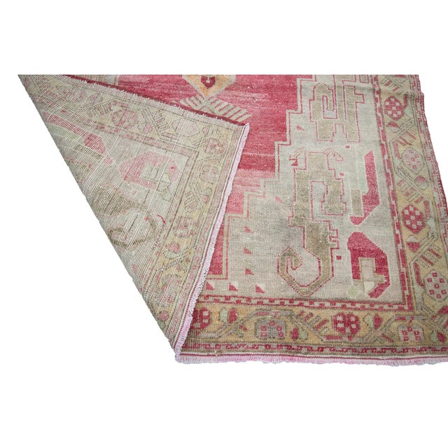 Mid 20th Century 1960s Vintage Turkish Wool Konya Rug- 5′1″ × 11′11″ For Sale - Image 5 of 7