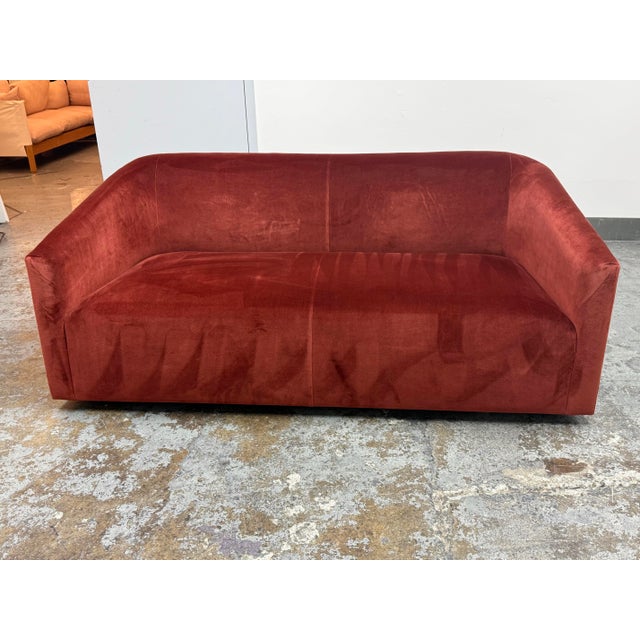 Design Plus Gallery presents the Ada Sofa from Room & Board. Upholstered in a rust-toned velvet fabric, this contemporary...