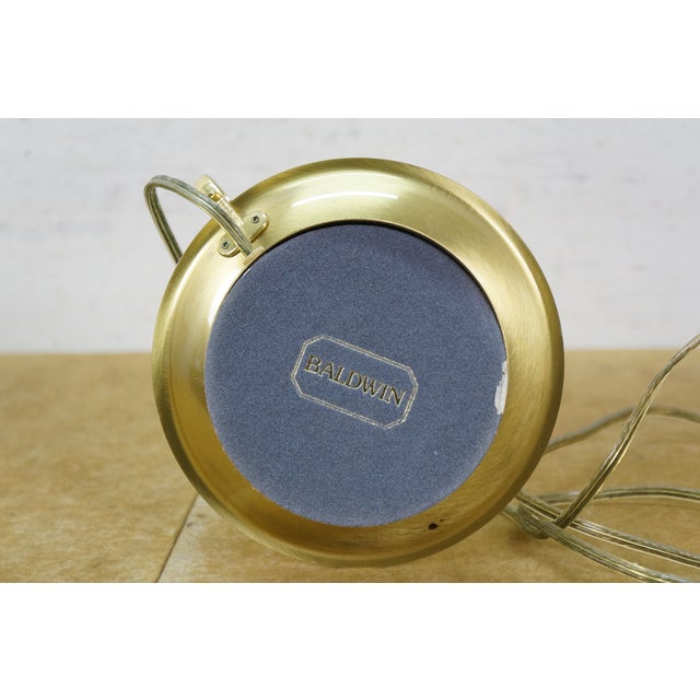 Late 20th Century Baldwin Brass Colonial Candlestick Candle Holder Vanity Lamp 13" For Sale - Image 12 of 14