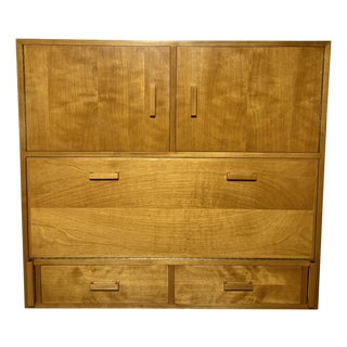 C. 1970s Charles Webb Wall Mounted Secretary Desk Cabinet For Sale