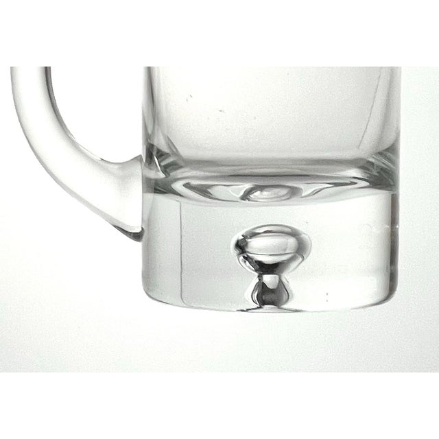 Transparent Crate & Barrel, Krosno “Direction” Set of 5 Blown Glass Beer Mugs For Sale - Image 8 of 8