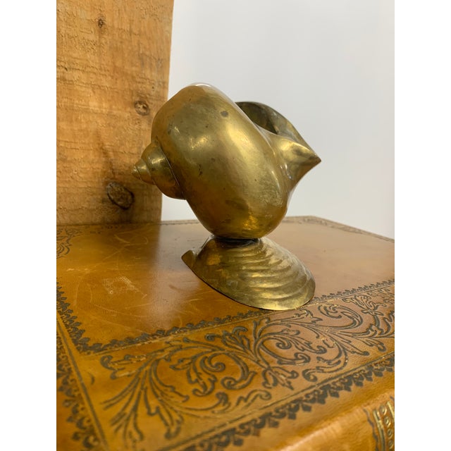 Small Brass Art Deco Styled Nautilus Shell Planter