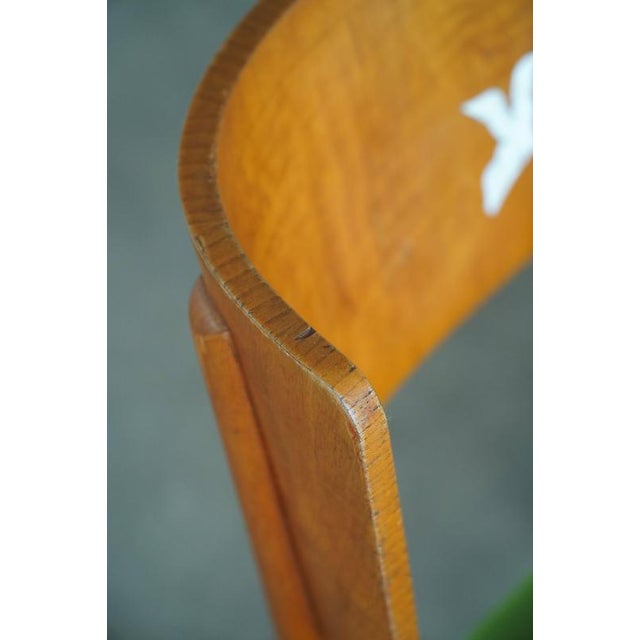 Gold Art Deco Swedish Chairs in Birch & Mohair with Griffin Inlays from Klismos, 1930s, Set of 6 For Sale - Image 8 of 18