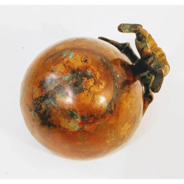 Vintage Bronze Metal Figurine Basket For Sale - Image 12 of 13