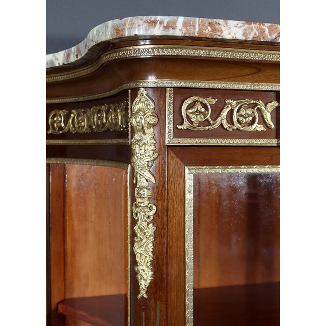 Brown Antique Mahogany Showcase, 1900 For Sale - Image 8 of 18