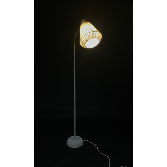 1950s Scandinavian Floor Lamp with Thread Shade attributed to Boréns, 1950s For Sale - Image 5 of 18
