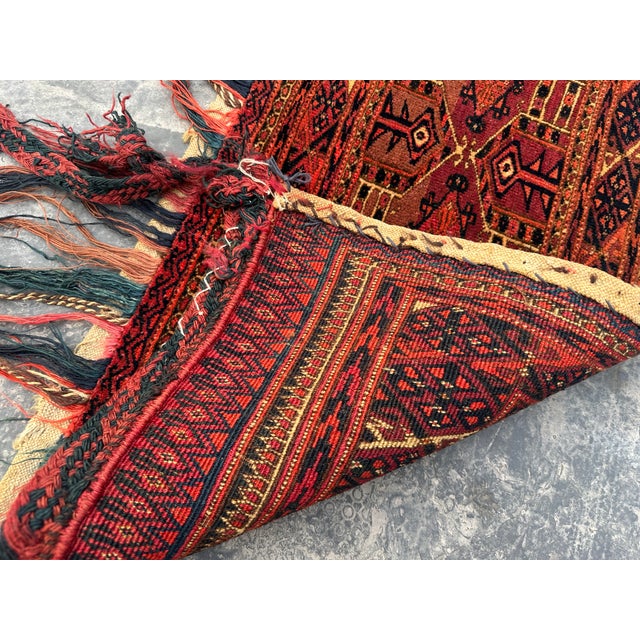 1900 - 1909 Antique Turkmen Wall Hanging Jalar Rug For Sale - Image 5 of 5