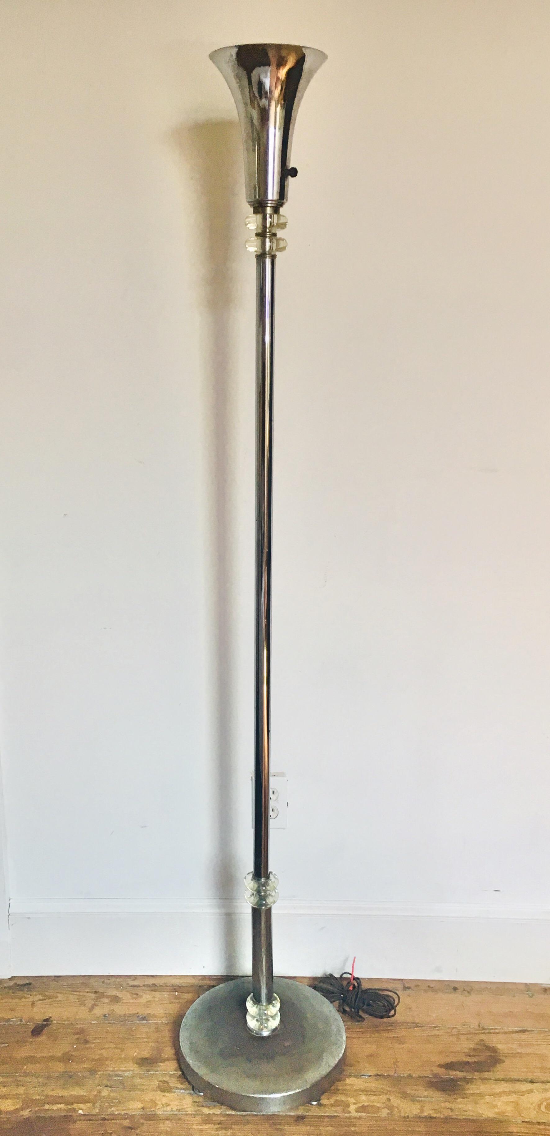 crystal torchiere floor lamp