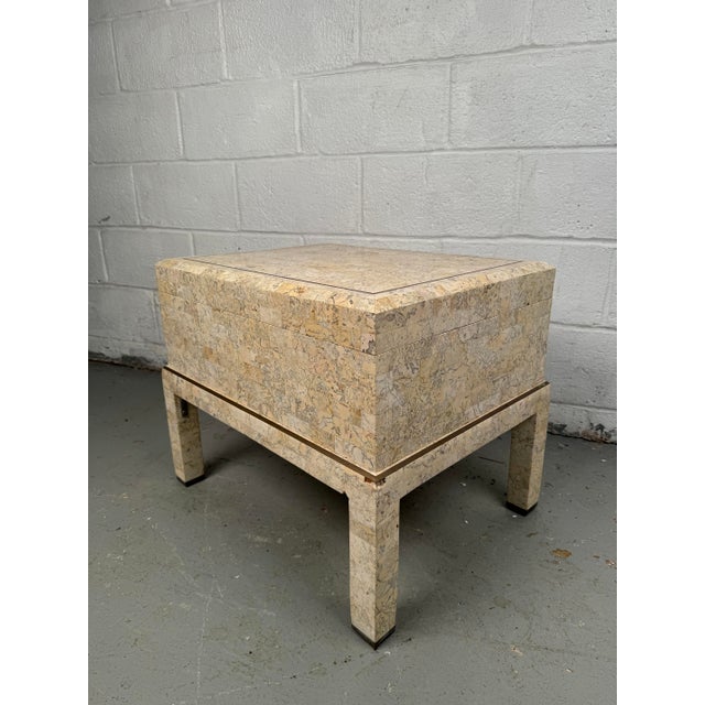 Maitland - Smith Mid 20th Century Vintage Maitland Smith Tessellated Marble Box For Sale - Image 4 of 12