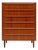 Vintage Danish Mid-Century Six-Drawer Teak Tallboy Dresser 1960s For Sale