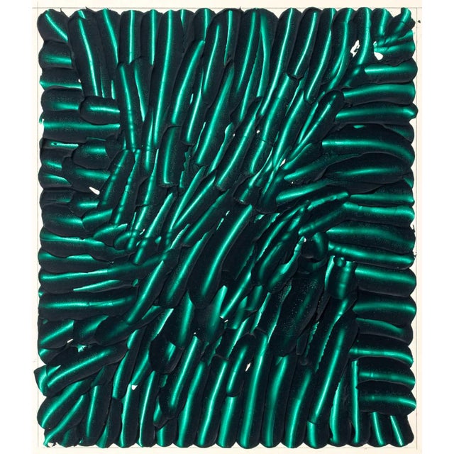 Joseph Lawrence Gardella (American, XX-XXI), Abstract &nbsp;Composition in Green, Oil and Plaster on Wood Panel, 1978,...