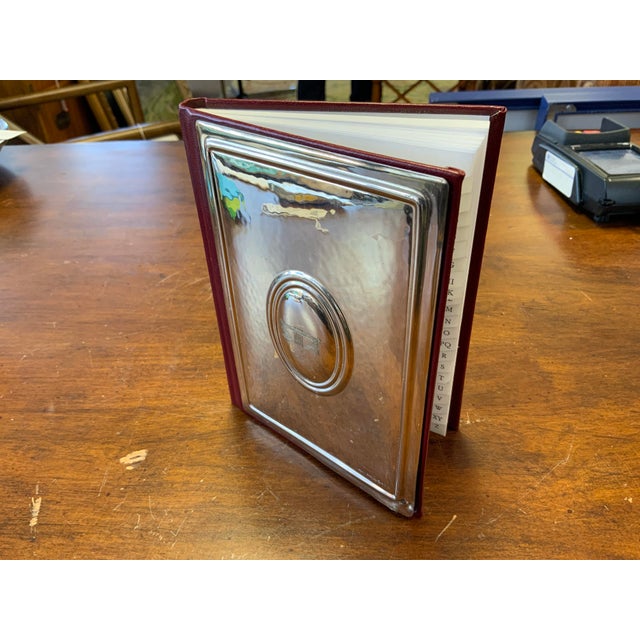 Red Vintage Sterling and Leather Address Book For Sale - Image 8 of 9