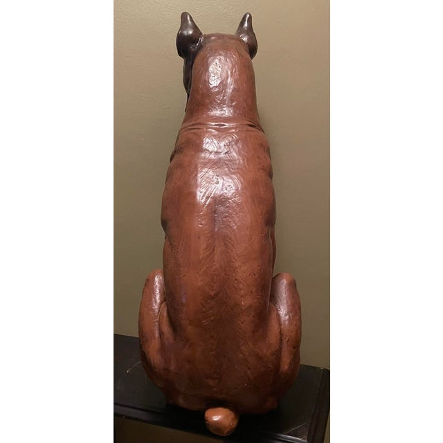 1970s 1970’s Large Scale Molded Resin Boxer Dog Statue / Sculpture Style Marwal Industries For Sale - Image 5 of 12