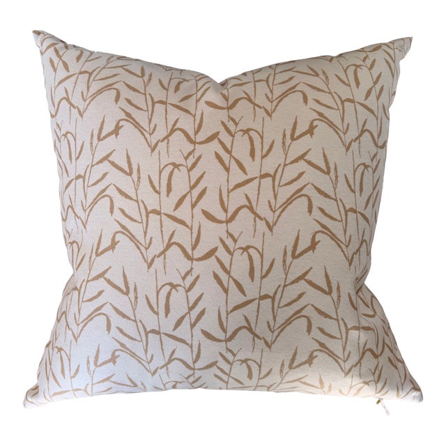 Truett Ivory & Beige Branch Accent Pillow For Sale