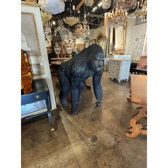 Vintage Carved Gorilla For Sale - Image 9 of 9