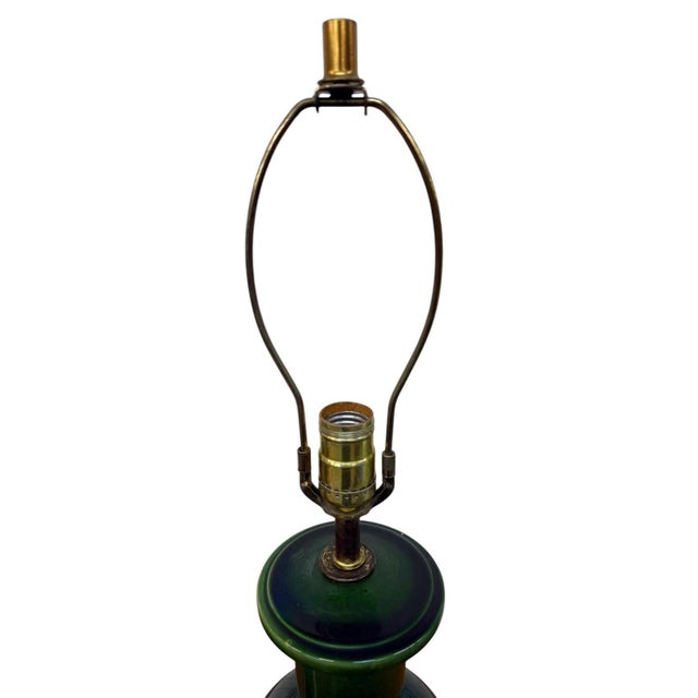 1960s Mid-Century Modern Royal Haeger Green/Blue Drip Lamps - Set of 2 - Working! For Sale In Philadelphia - Image 6 of 7