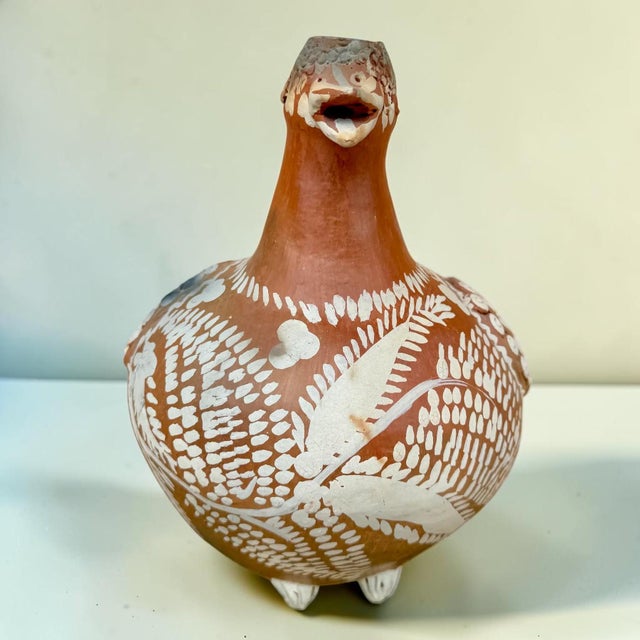 Folk Art Mexican Hand Crafted Folk Art Ceramic Ewer For Sale - Image 3 of 7