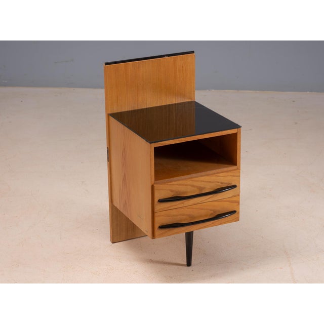 Vintage Czech Bedside Tables by Mojmir Požar, 1960s, Set of 2 For Sale - Image 6 of 11