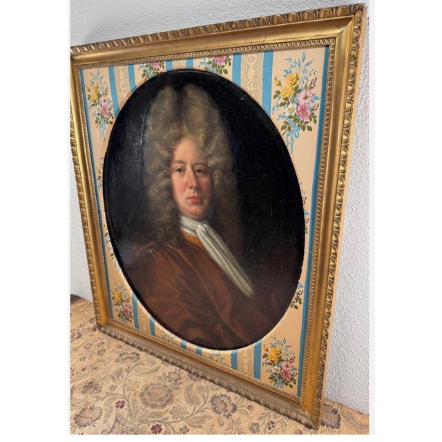 Portrait of a Baroque Gentleman Early 18th Century English School Oil on Canvas For Sale - Image 16 of 18
