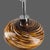 Late 20th Century Mid-Century Modern Art Glass Brown Swirl Lucite Base Table Lamp For Sale - Image 6 of 9