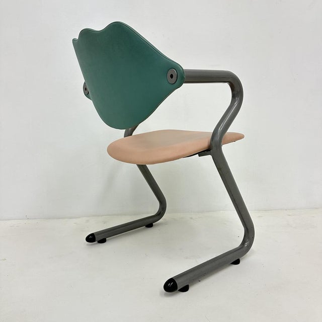 Postmodern Leather Armchair, 1980s For Sale - Image 13 of 18