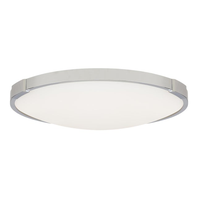 Visual Comfort Modern Lance 13 Flush Mount LED Chrome For Sale
