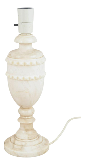 Vintage Table Lamp in White Marble, Italy, 1970s