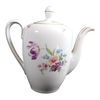 1950s Johann Haviland White Floral Teapot For Sale