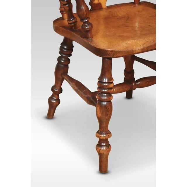 19th Century Yew Wood Windsor Armchairs, Set of 6 For Sale - Image 5 of 8