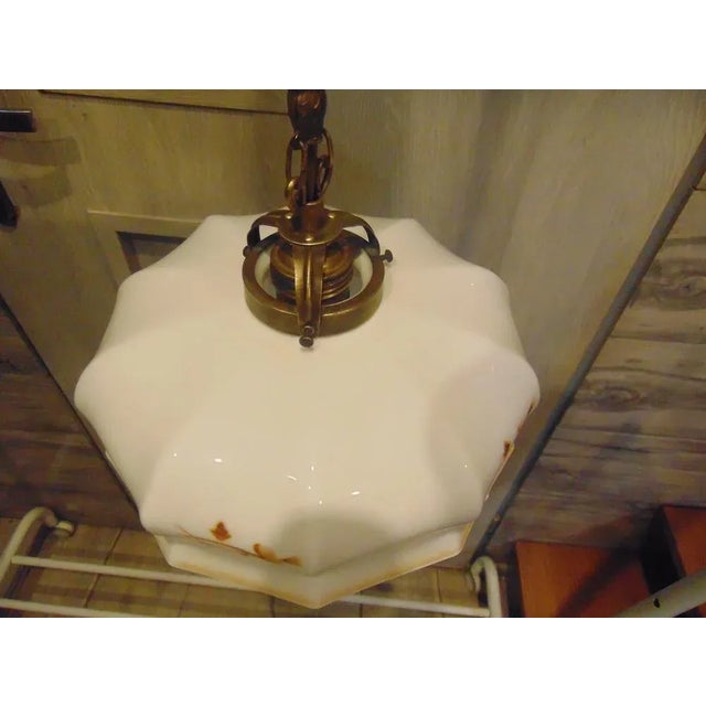 Art Nouveau Brass Lamp For Sale - Image 6 of 7