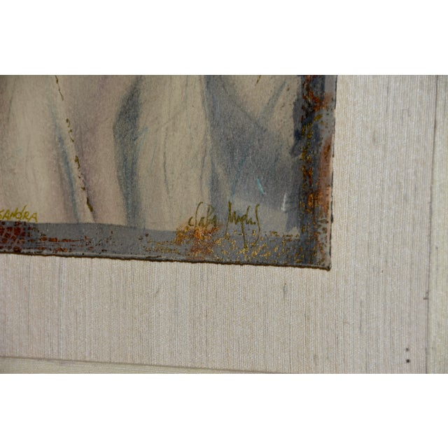 Wood Csaba Markus 'Cassandra' Original Museum-Quality Painting Mixed Media For Sale - Image 7 of 12