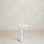 Stone Vintage French Postmodern White Metal + Marble Adjustable Side Table For Sale - Image 7 of 11