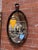 Metal Vintage Oval Iron Frame Wall Mirror With Hanging Loop For Sale - Image 7 of 10