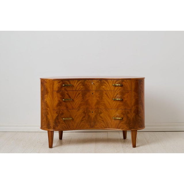 1940s Vintage Swedish Mahogany Sideboard by Axel Larsson for Bodafors, 1940 For Sale - Image 5 of 11