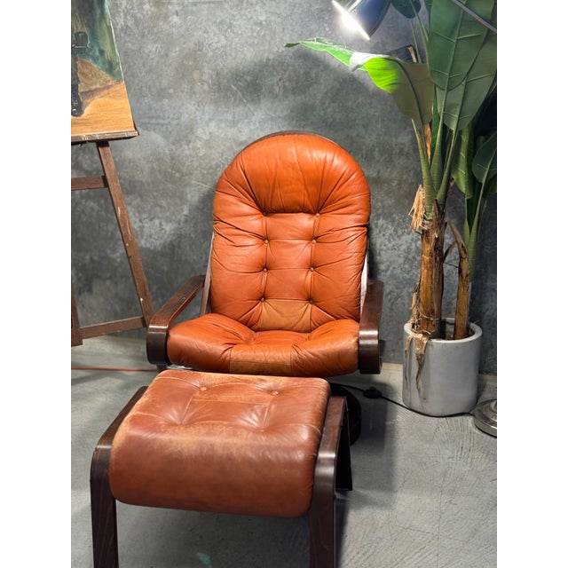 Mid Century Rykken for Norway Chair and Ottoman For Sale - Image 10 of 12