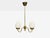 1950s Swedish Modern, Pendant Light, Etched Opal Glass, Brass For Sale - Image 4 of 11