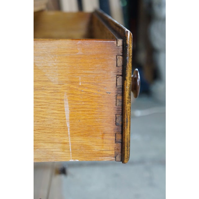 Antique American Country Farmhouse Maple and Pine Three Drawer Chest Dresser 42" For Sale - Image 13 of 17