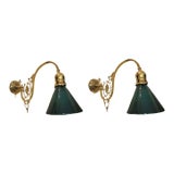 Pair of Antique Victorian Brass Sconce For Sale