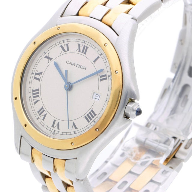 Cartier Panthère Cougar 187904 33mm Two-Tone 18k Circa 1990 Watch For Sale In Miami - Image 6 of 14