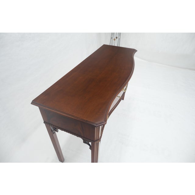 Council Flame Mahogany Two Drawers Console Table Server MINT For Sale - Image 6 of 17
