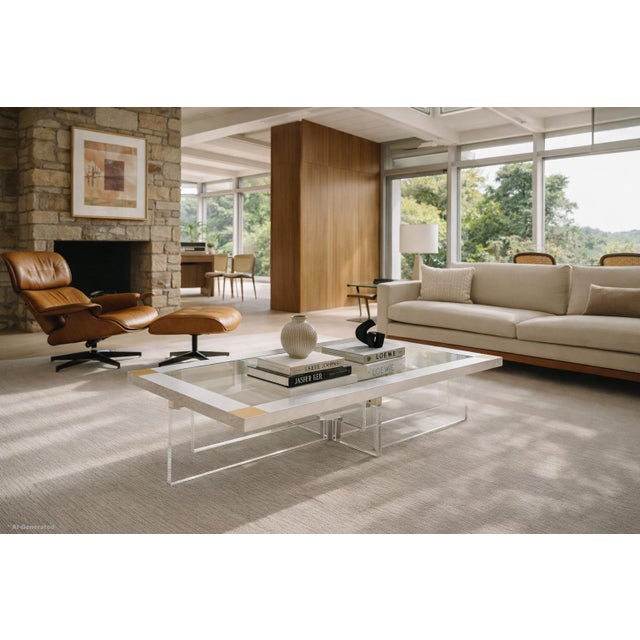 This mid-century modern coffee table, designed by Sandro Petti for L'Angolo MetallArte in Italy during the 1970s, is a...